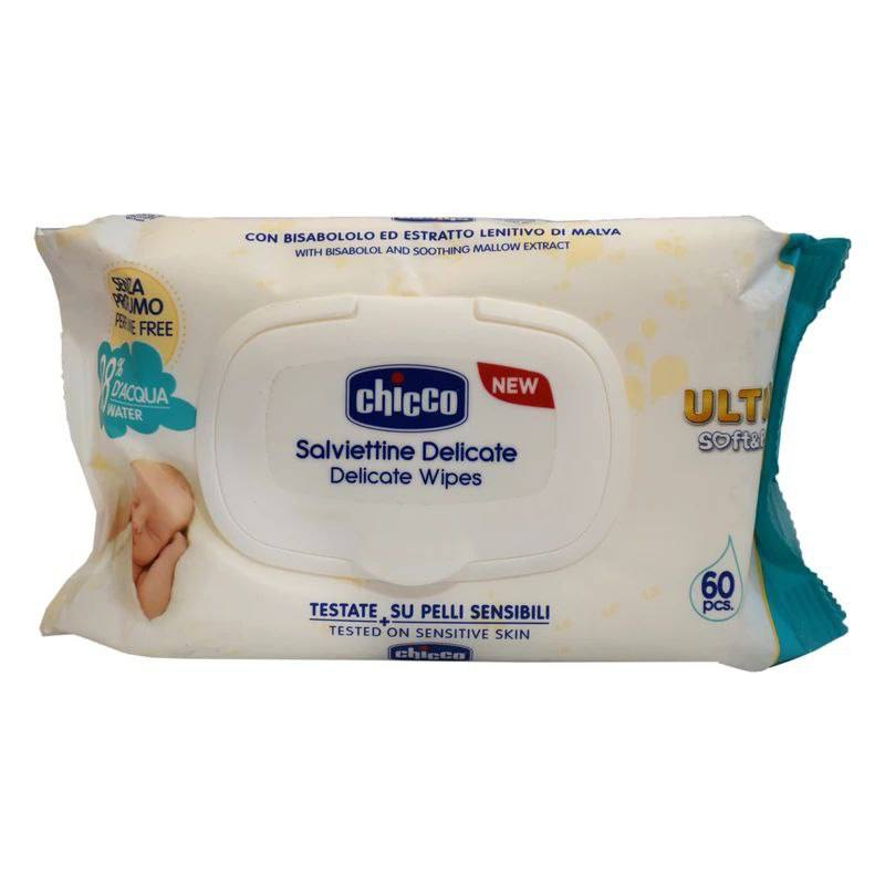 دستمال مرطوب کودک چیکو  بسته 60 عددی