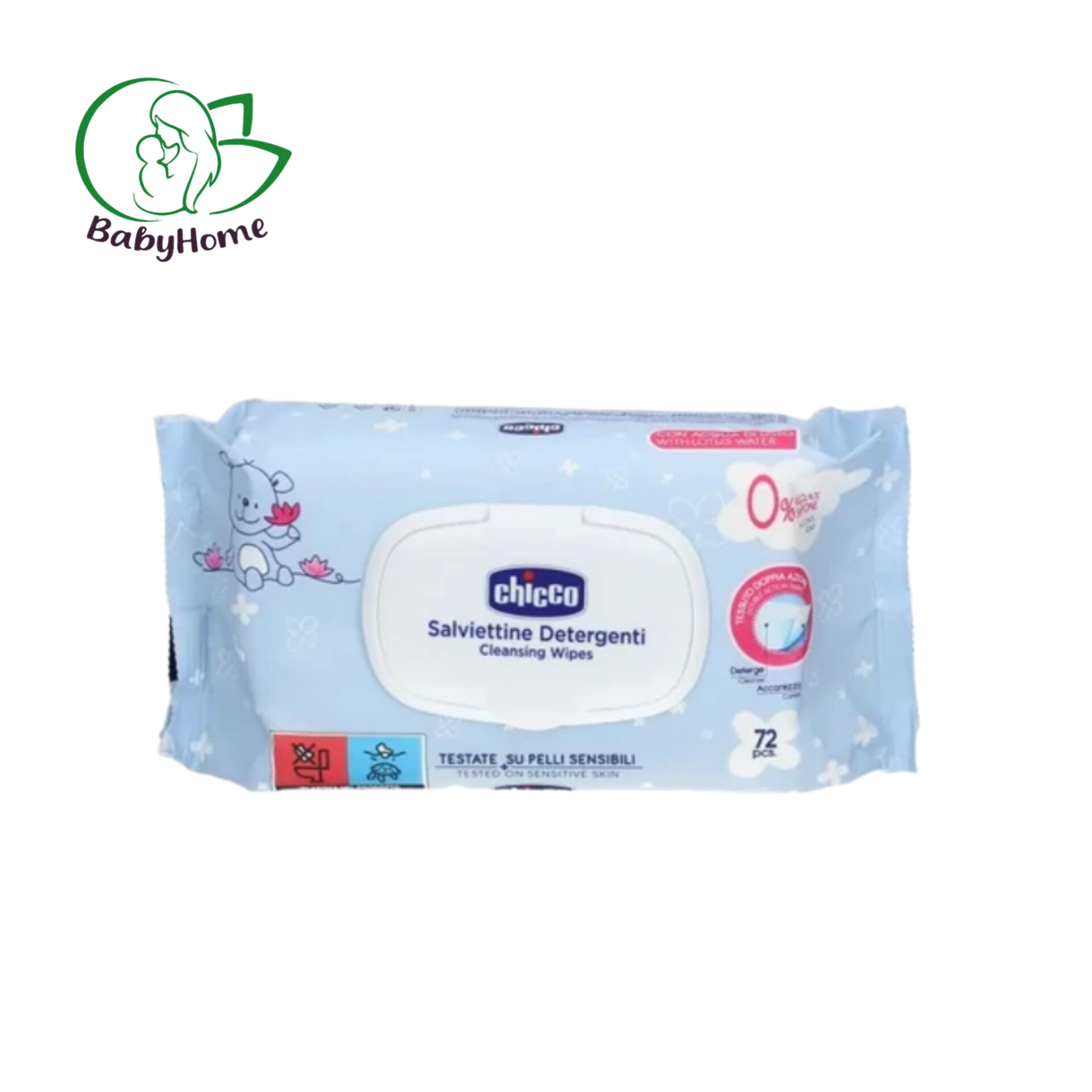 دستمال مرطوب چیکو  درب دار آبی